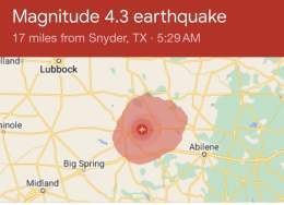 BREAKING: Magnitude 4.3 earthquake hits Snyder, Texas