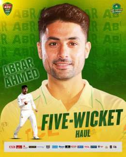 First morning as a Test debutant   Abrar Ahmed becomes the 13th Pakistan bowler to take a five-wicket haul on Test debut   #PAKvENG | #UKSePK