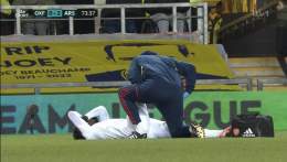 | Mikel Arteta confirms that Bukayo Saka is &ldquo;fine&rdquo; after going off injured.
