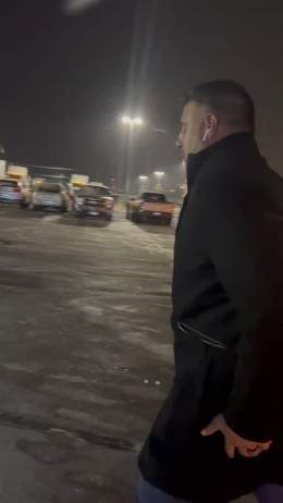 Coach showing love in freezing cold.