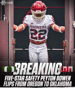 Peyton Bowen to Oklahoma confirmed.   From ND to Oregon to Oklahoma in 24 hours.   (@Hayesfawcett3)
