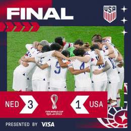 FINAL:   NED 3 - 1 USA   #USMNT x @Visa