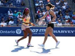 One of the best R1 doubles matches you will ever see.   Coco Gauff &amp;  Jessica Pegula                               Leylah Fernandez &amp;  Daria Saville