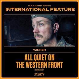 The #Oscar for Best International Feature Film goes to "All Quiet on the Western Front."
