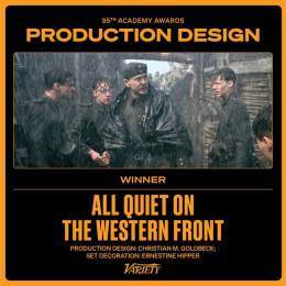 The #Oscar for Best Production Design goes to "All Quiet on the Western Front."