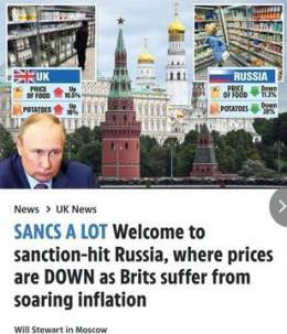 The Sun решила сравнить, как изменились цены в РФ и Великобритании после введения Западом ограничений. Выяснилось, что счета за отопление, стоимость продуктов и топлива у нас в разы меньше.  Уважаемые британцы, нужно больше санкций. Скажите своей Лиз