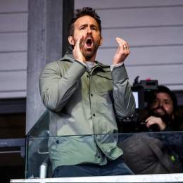Ryan Reynolds during  Wrexham vs Sheffield United game in the FA Cup