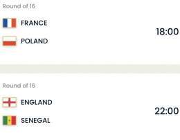 Day 15. 04.12.2022  Round of 16. Playoff   Прогнозы принимаются согласно формату:   Франция - Польша  Англия - Сенегал   #VellitoniusCup  #FIFAWorldCupQatar2022  #FIFAWorldCup&nbsp;&nbsp;&nbsp;&nbsp;&nbsp;&nbsp;&nbsp;&nbsp;&nbsp;&nbsp;&nbsp;   RT = я