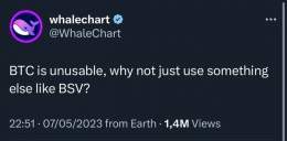 Bitcoin BSV pumped 41% after this tweet went viral with 1.4m views. I also see people making memes of it