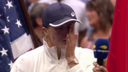 The youngest woman to win her third major title since Maria Sharapova (20) in 2008   @iga_swiatek | #USOpen
